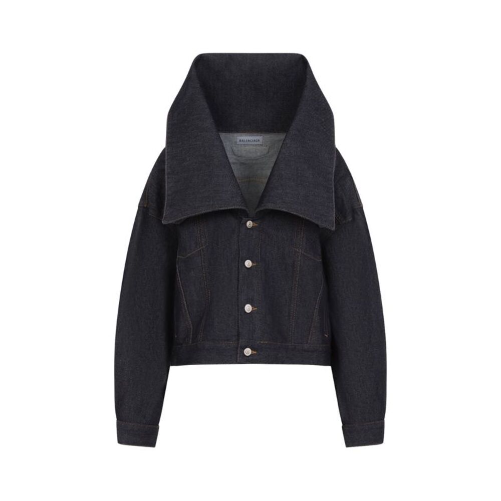 Balenciaga Standing Collar Boxy Jacket Women